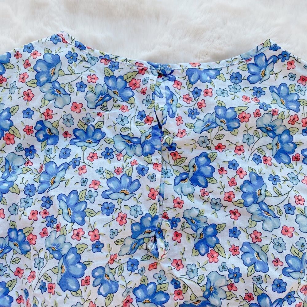 Ralph Lauren Ruffle Sleeveless Floral Top Girl’s 16 - Picture 5 of 10